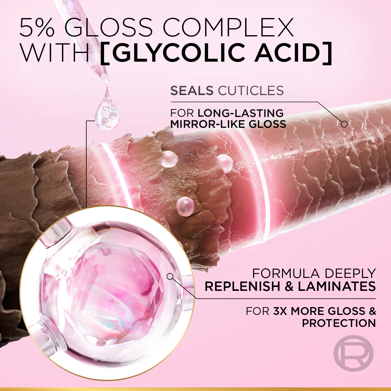 L'Oréal Paris Elvive Glycolic Gloss Gloss Sealing Conditioner for Dull Porous Hair Powered by 3% Glycolic Acid - Image 3