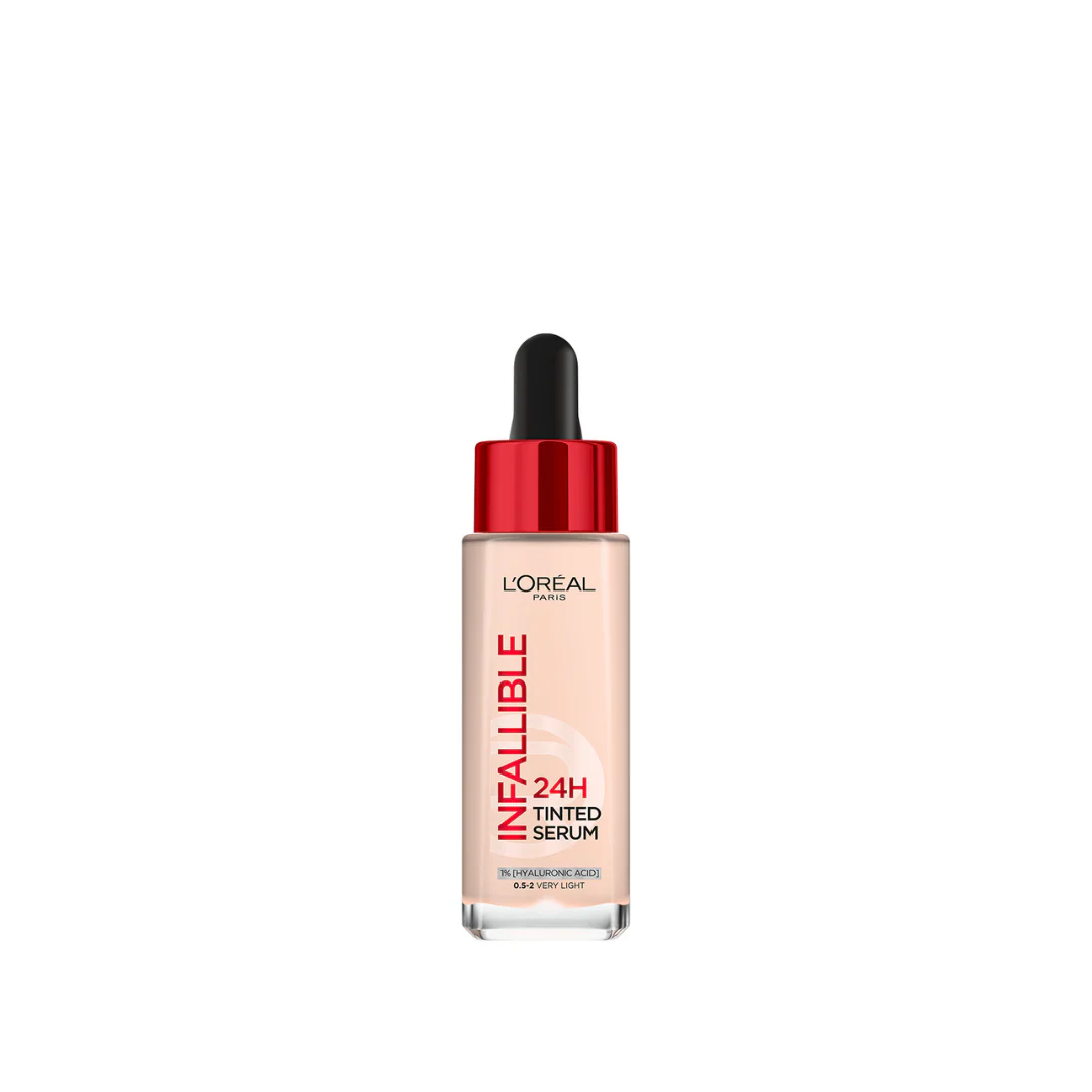 L'Oréal Paris Infallible 24H Tinted Serum With 1% Hyaluronic Acid For Radiant Hydrated Skin, Light To Medium Coverage, 30ml