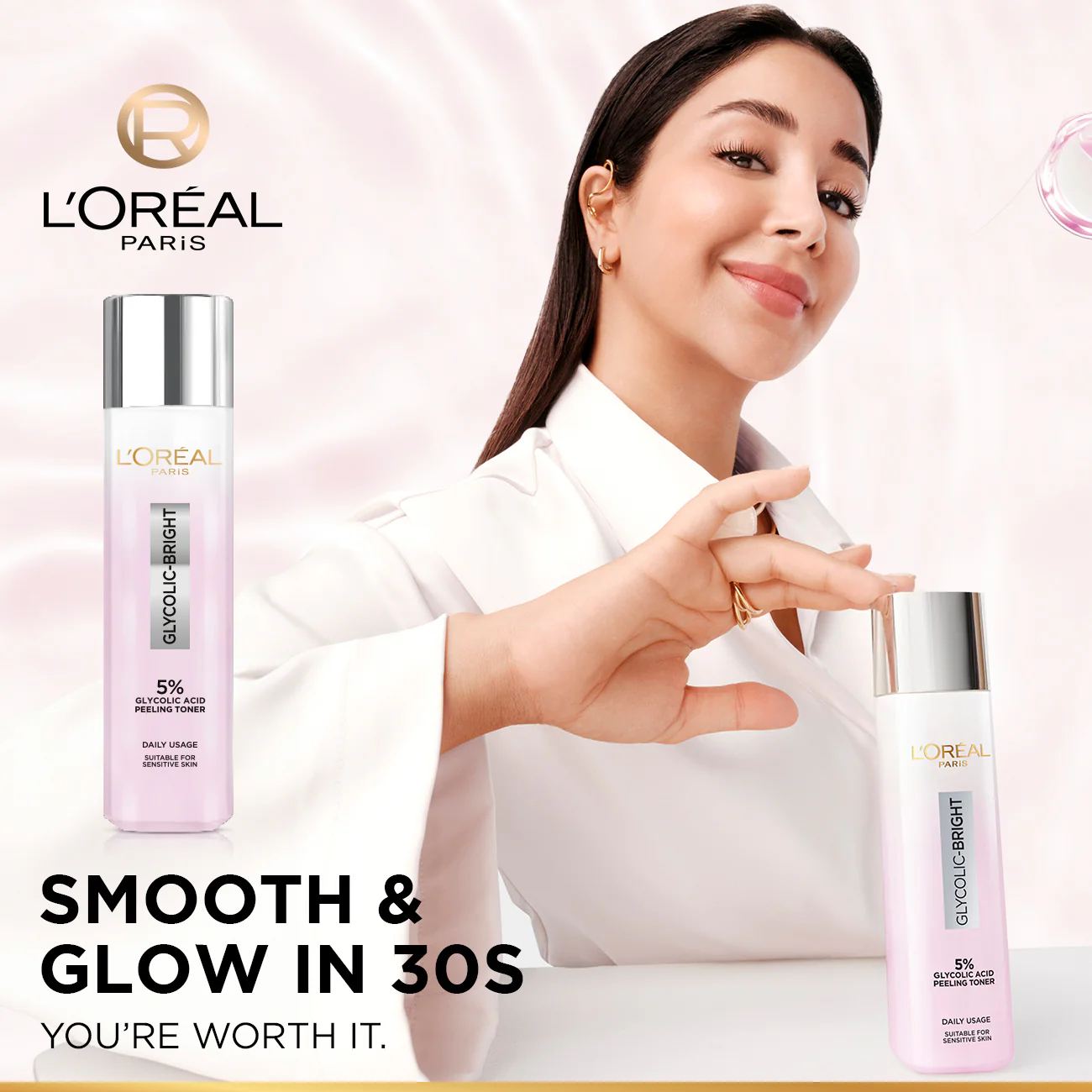 L’Oréal Paris 5% Glycolic Acid Peeling Toner For Instant Glowing Skin - Image 5