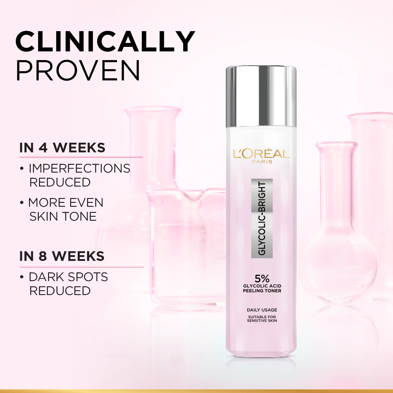 L’Oréal Paris 5% Glycolic Acid Peeling Toner For Instant Glowing Skin - Image 6