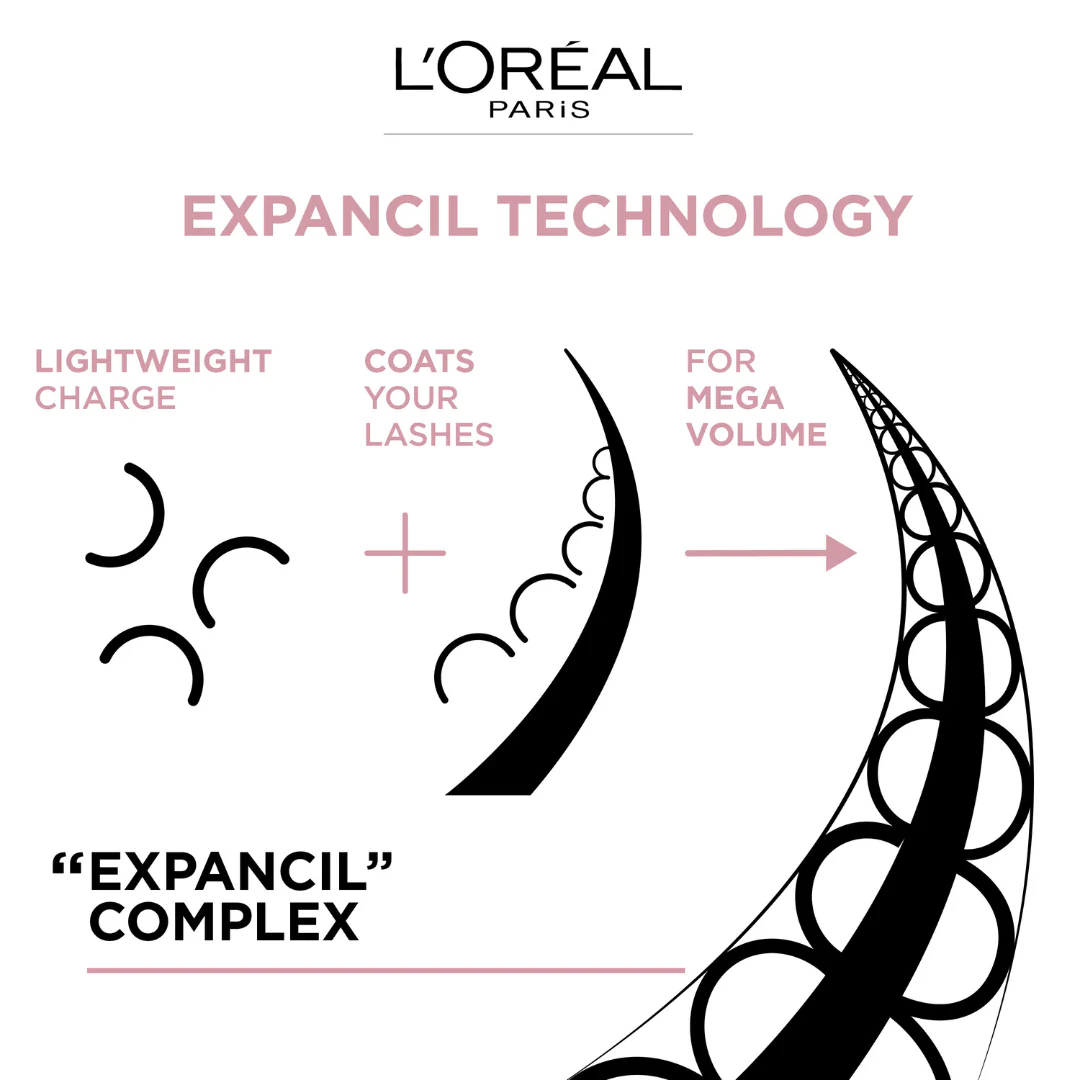 L’Oréal Paris Air Volume Mega Mascara Washable Air Whipped Formula Lasting Up To 24h- Lightweight - Image 5
