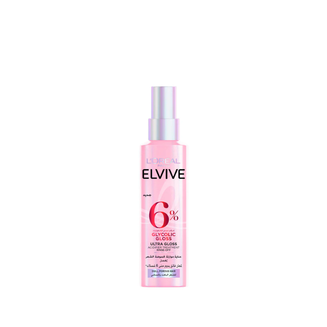 L’Oréal Paris Elvive Glycolic Gloss 5-minute Lamination Rinse-Off, At-home glossing Acidifier treatment, 6% [Gloss Complex] with Glycolic Acid, For Dull Hair, 200ml