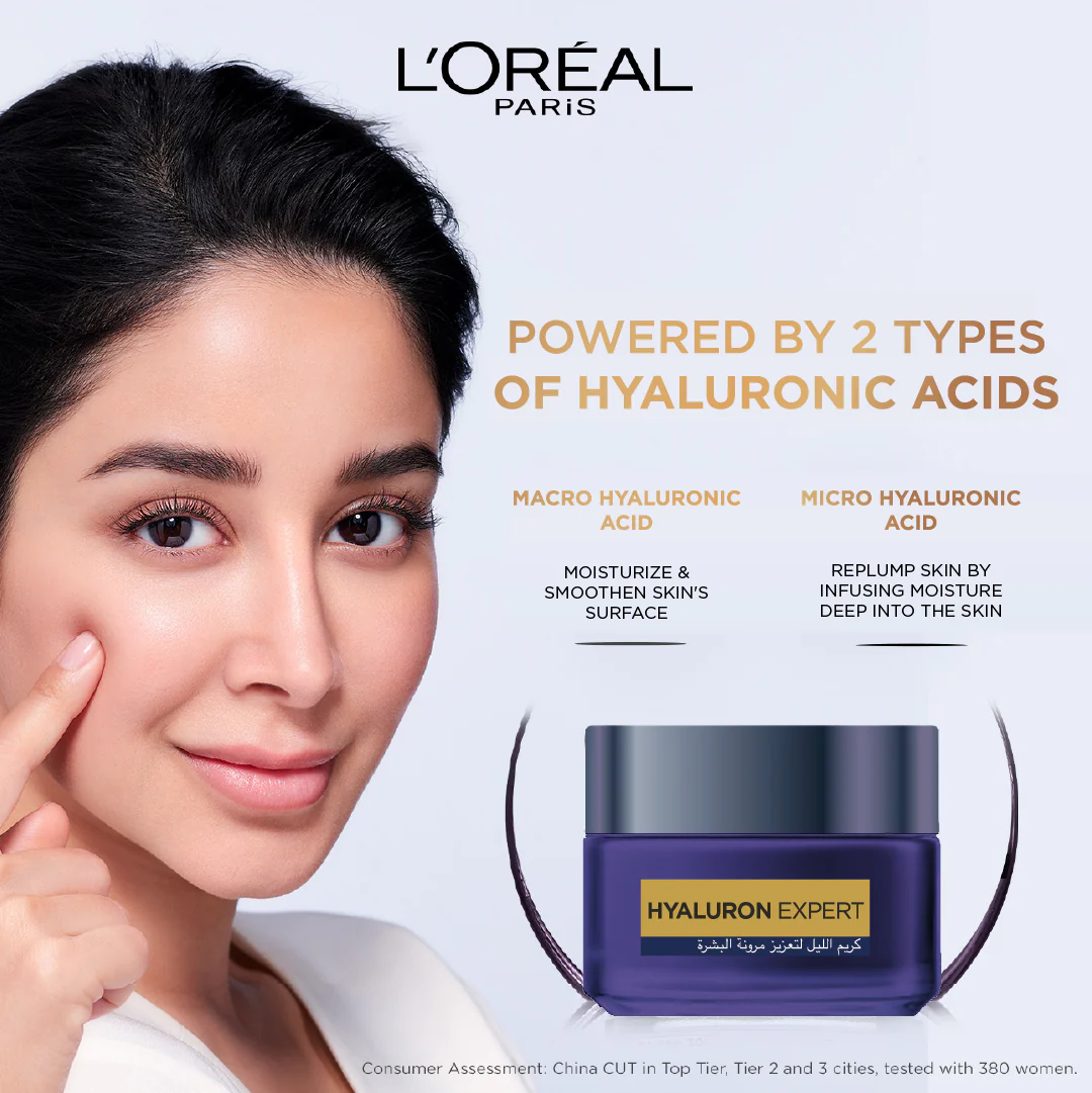 L'Oréal Paris Hyaluron Expert Moisturiser And Plumping Anti-Aging Night Cream With Hyaluronic Acid - Image 5