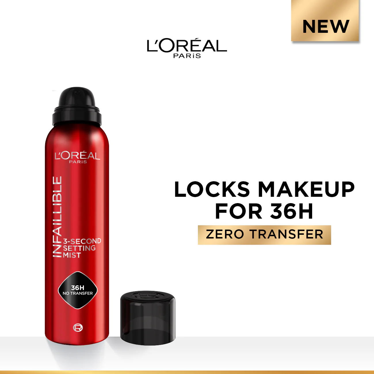 L’Oréal Paris Infaillible 3-second Setting Mist Spray, Locks Makeup For 36h Of Long Wear, With No Transfer, No Marks, No Stickiness - Image 3