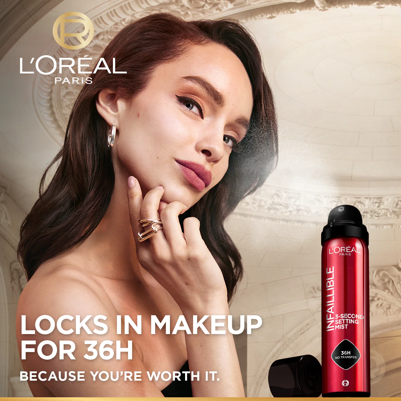 L’Oréal Paris Infaillible 3-second Setting Mist Spray, Locks Makeup For 36h Of Long Wear, With No Transfer, No Marks, No Stickiness - Image 5