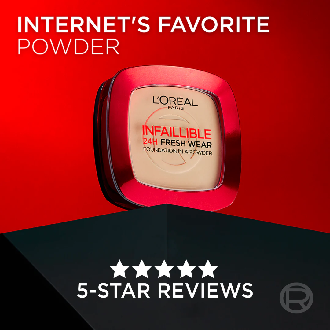 L’Oréal Paris Infaillible Up to 24H Fresh Wear Foundation in a Powder- Waterproof, Heatproof, Sweatproof - Image 5