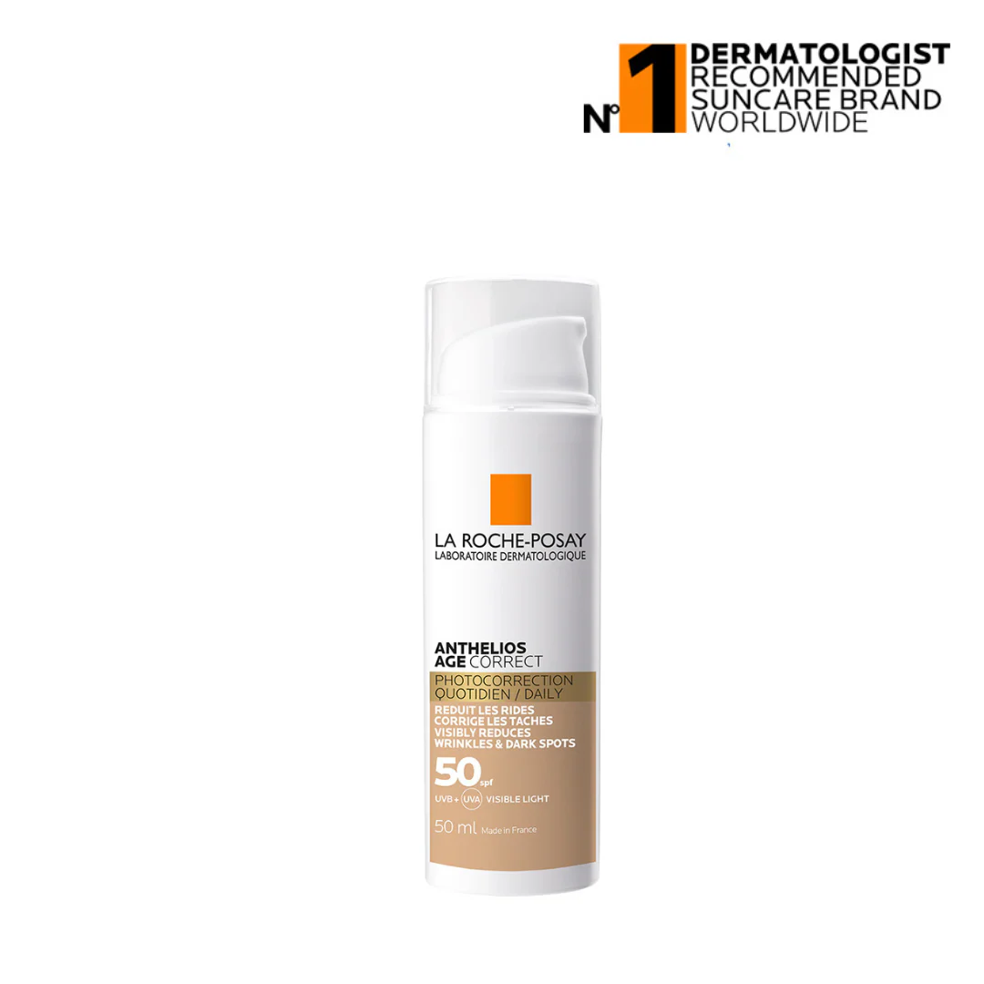 La Roche Posay Anthelios Age Correct SPF50 Tinted Anti Ageing Invisible Sunscreen with Niacinamide 50ml