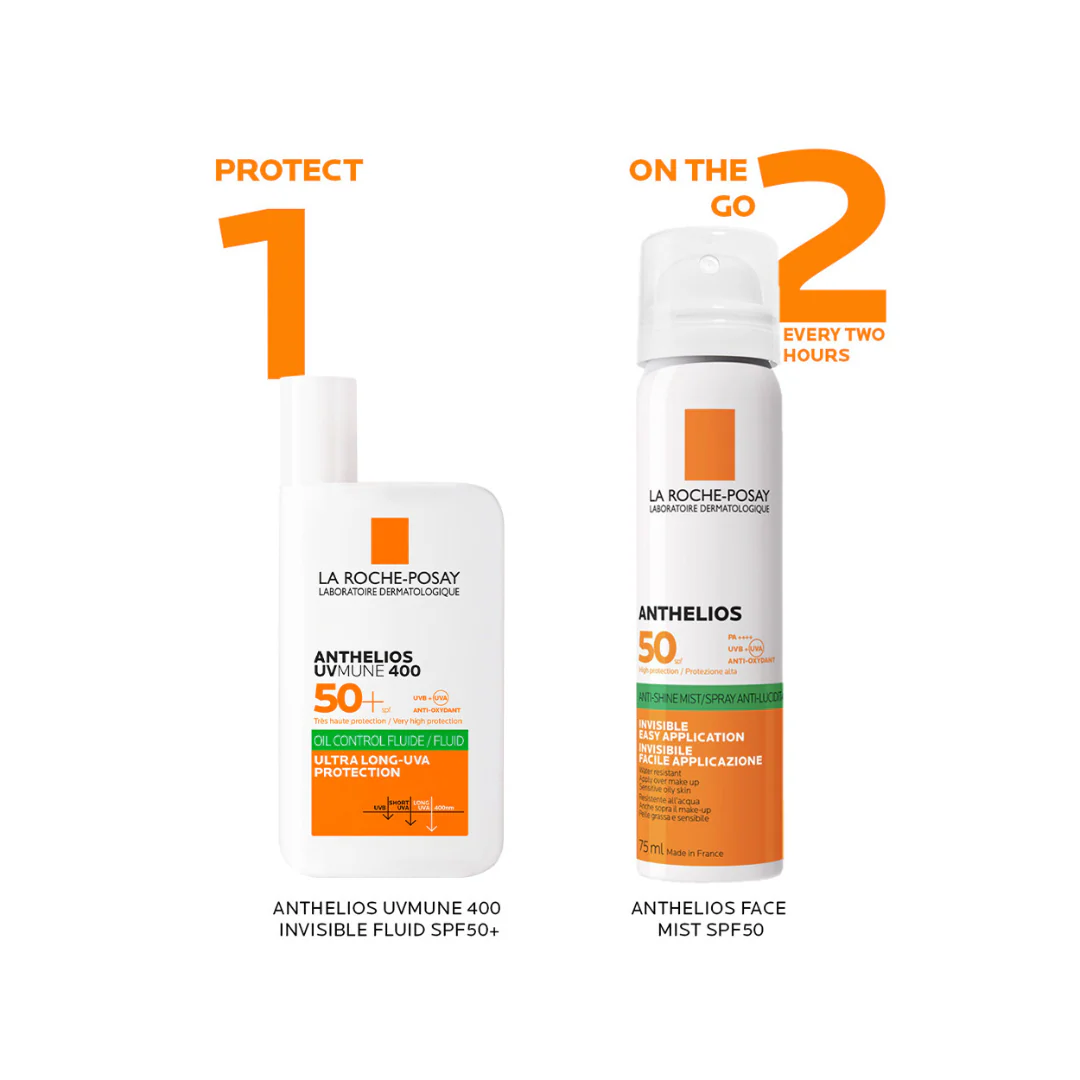 La Roche-Posay Anthelios UVMune 400 Oil Control Invisible Fluid Sunscreen SPF 50+ for Oily Skin 50ml - Image 3