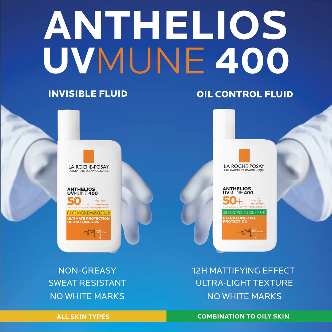 La Roche-Posay Anthelios UVMune 400 Oil Control Invisible Fluid Sunscreen SPF 50+ for Oily Skin 50ml - Image 6