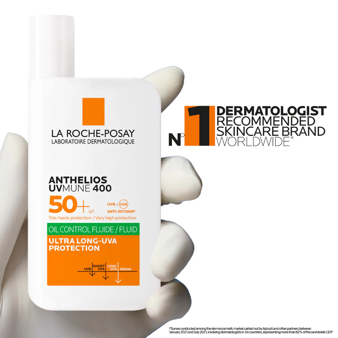 La Roche-Posay Anthelios UVMune 400 Oil Control Invisible Fluid Sunscreen SPF 50+ for Oily Skin 50ml - Image 8