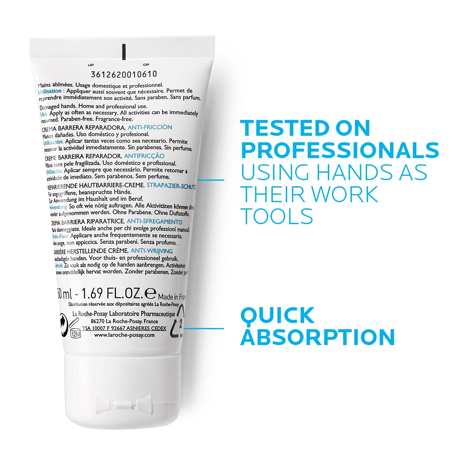 La Roche-Posay Cicaplast Mains Moisturiser for Dry and Damaged Hands 50ml - Image 3
