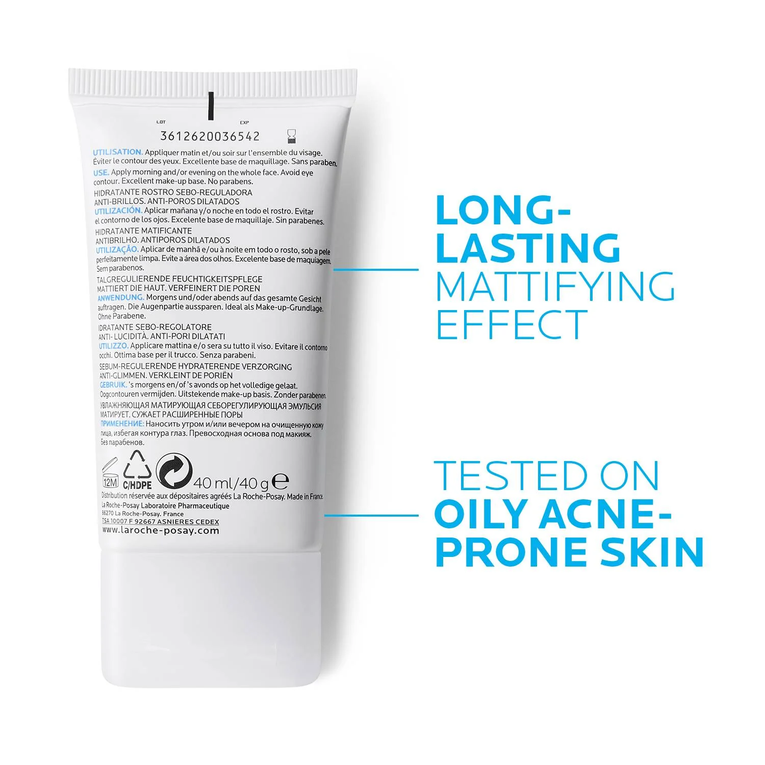La Roche-Posay Effaclar MAT Mattifying Moisturizer For Oily Skin 40ml - Image 3