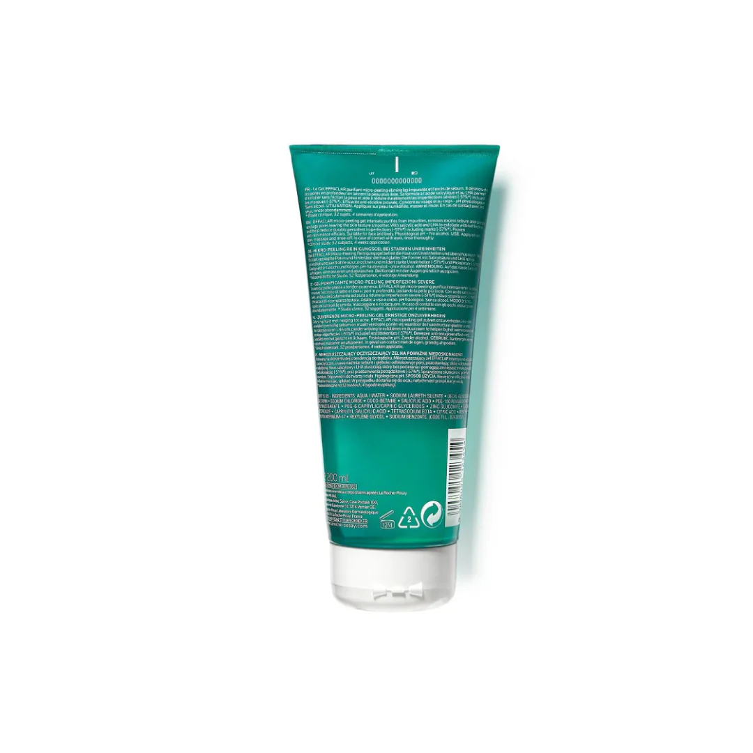 La Roche Posay Effaclar Micro Peeling Cleansing Gel With Salicylic Acid 200ml - Image 3