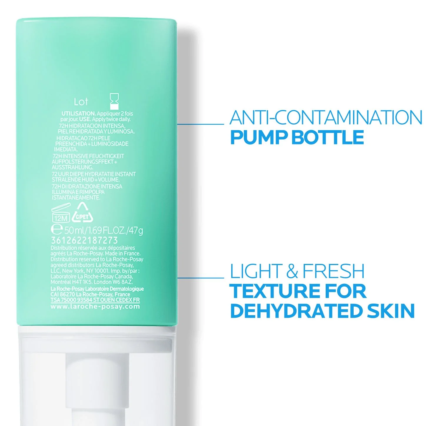 La Roche-Posay Hydraphase HA Light Moisturiser for Sensitive Skin 50ml - Image 3
