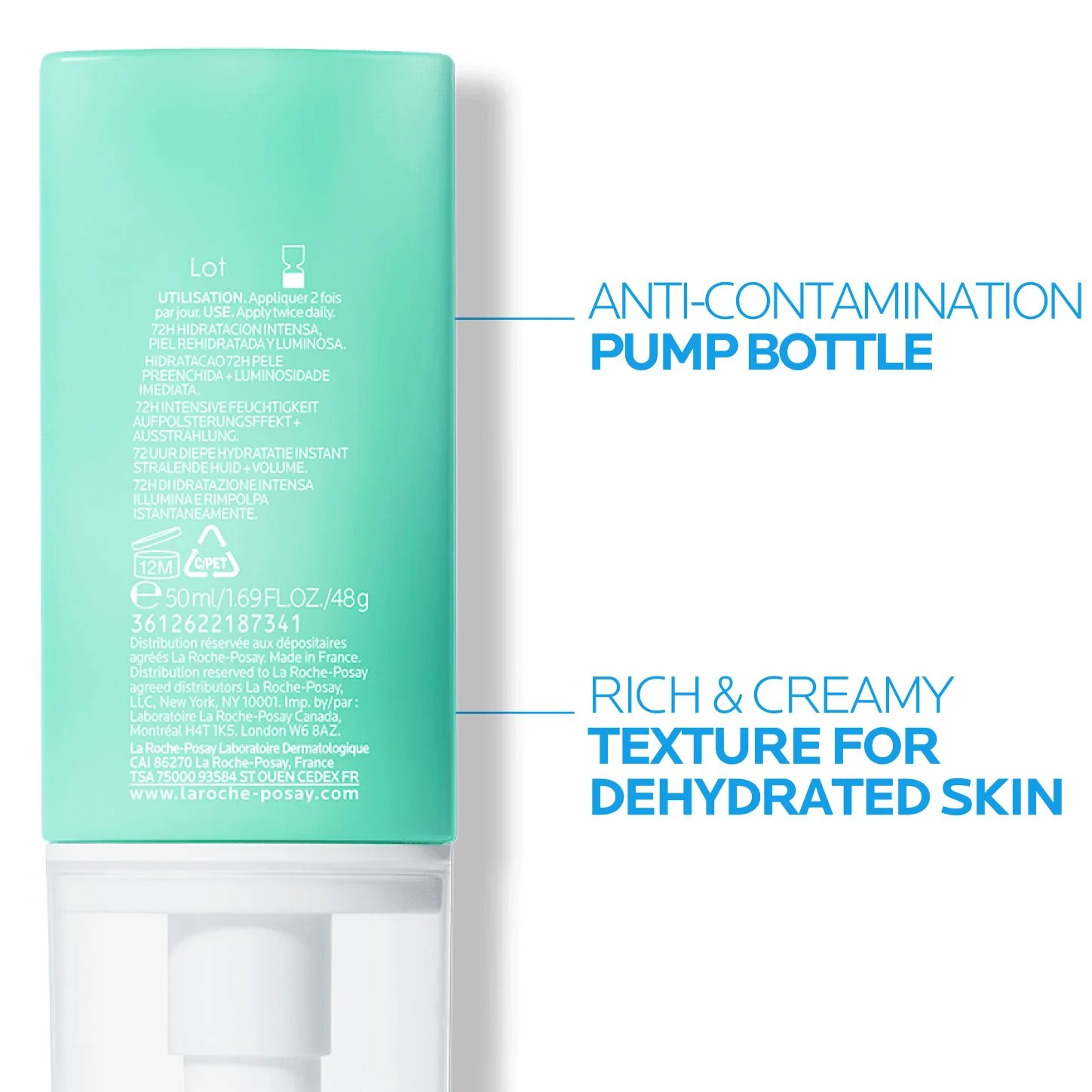 La Roche-Posay Hydraphase HA Rich Moisturiser for Sensitive Skin 50ml - Image 3