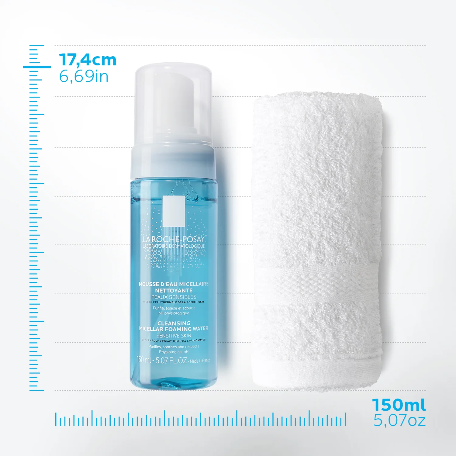 La Roche-Posay Physiological Foaming Water for Sensitive Skin 150ml - Image 4