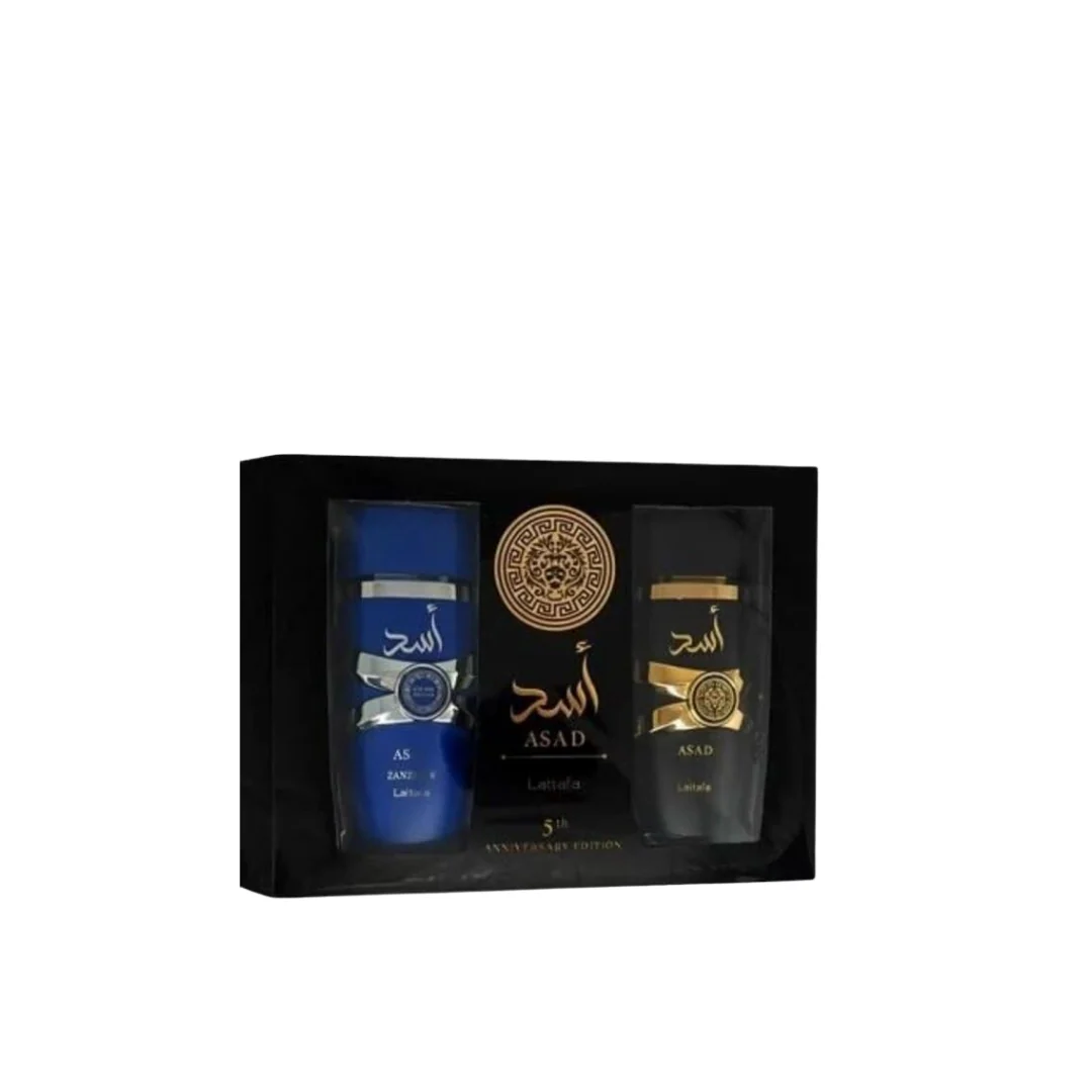 Lattafa Asad & Asad Zanzibar Eau De Parfum Gift Set