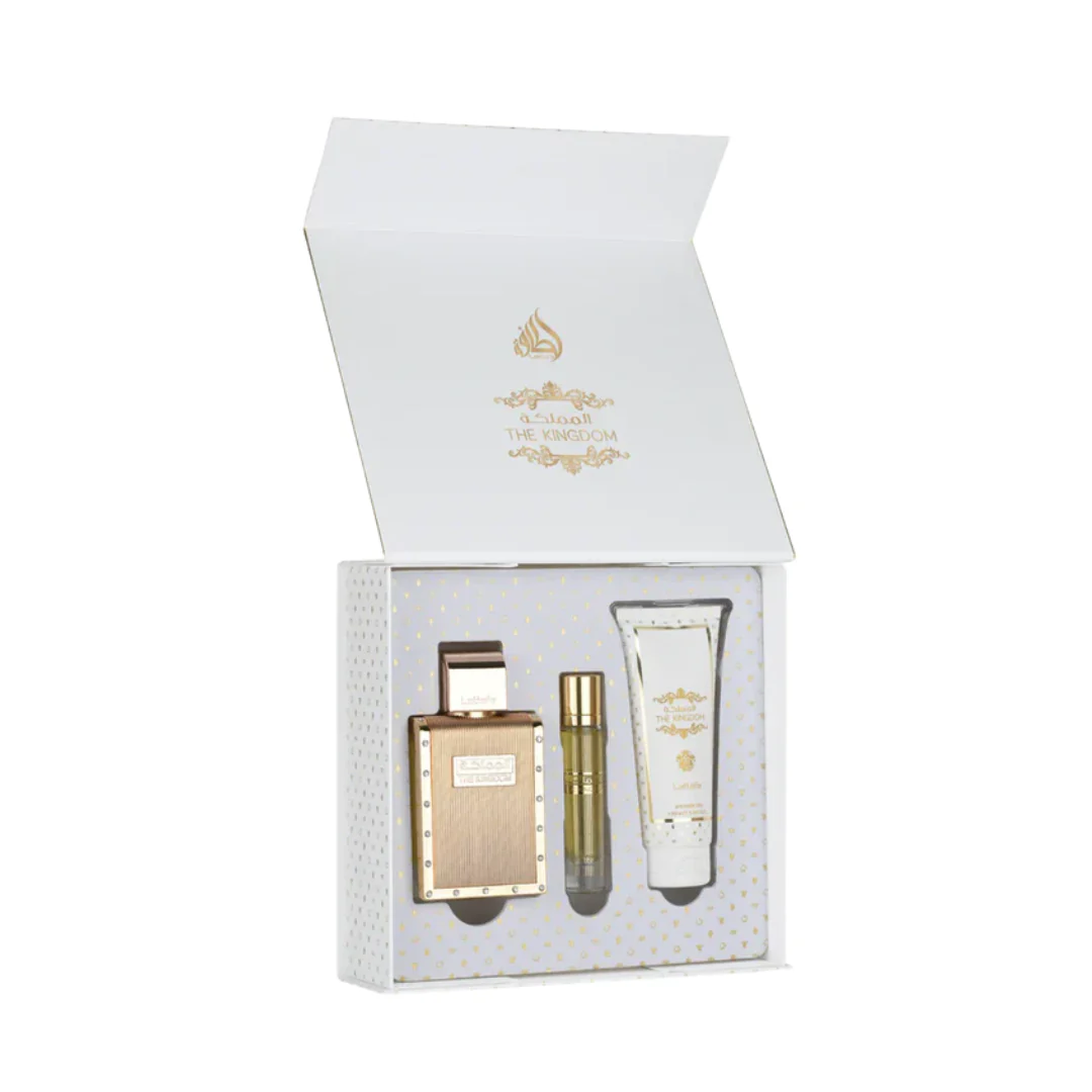 Lattafa Kingdom For Men 3pcs Perfume Gift Set