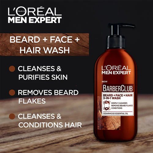 L'Oréal Paris Men Expert Barber Club: Beard, Face & Hair 3-in-1 Wash - Image 2