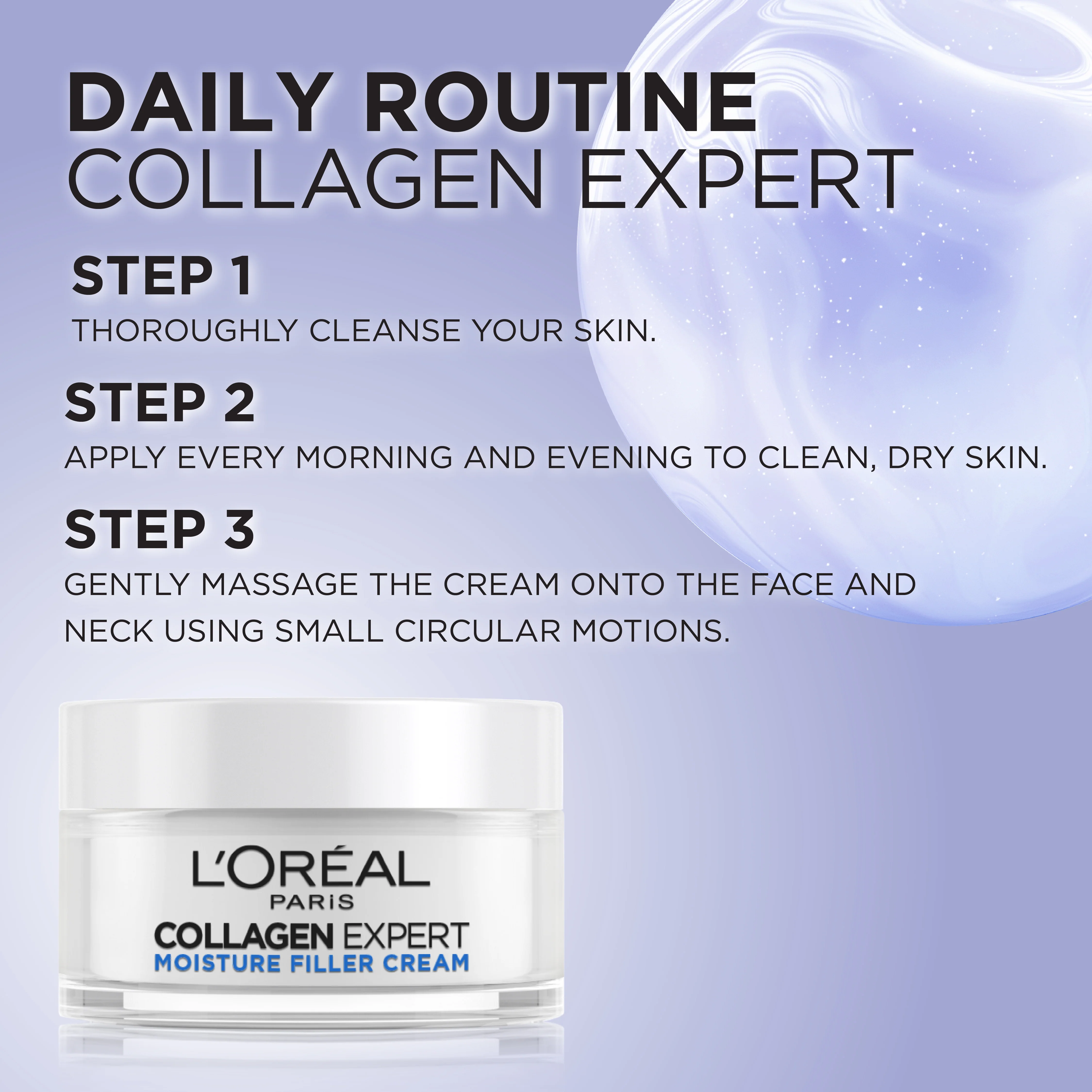 L’Oréal Paris Collagen Expert Moisture-Filling Cream, With Glycerin & Collagen Peptide Fractions - Image 3