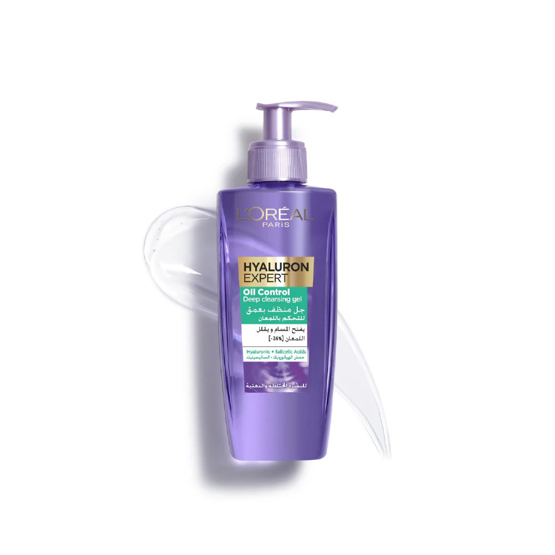 L'Oréal Paris Hyaluron Expert Moisturiser and Anti-Aging Oil Control Deep Cleansing Gel - Image 2