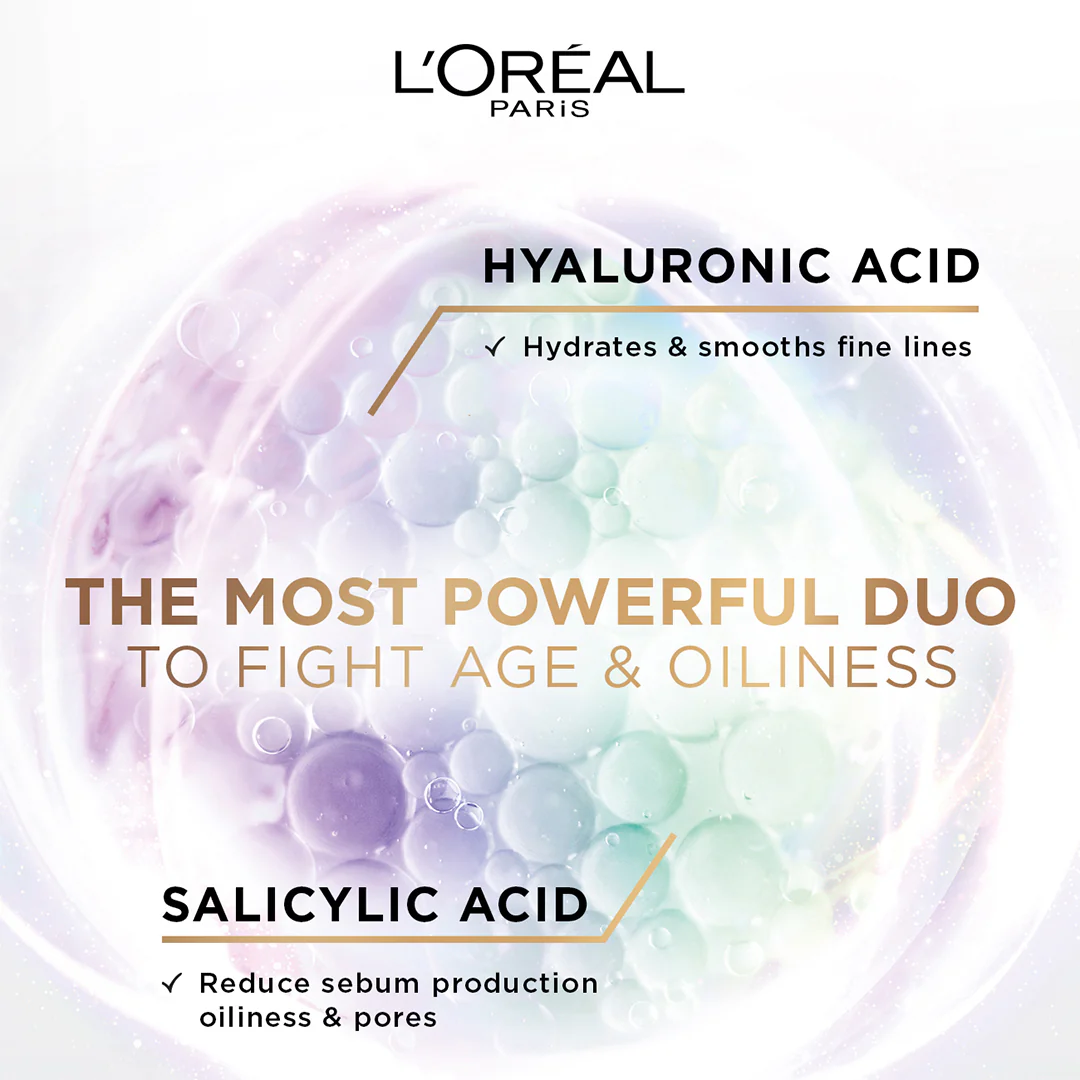 L'Oréal Paris Hyaluron Expert Moisturiser and Anti-Aging Oil Control Deep Cleansing Gel - Image 7