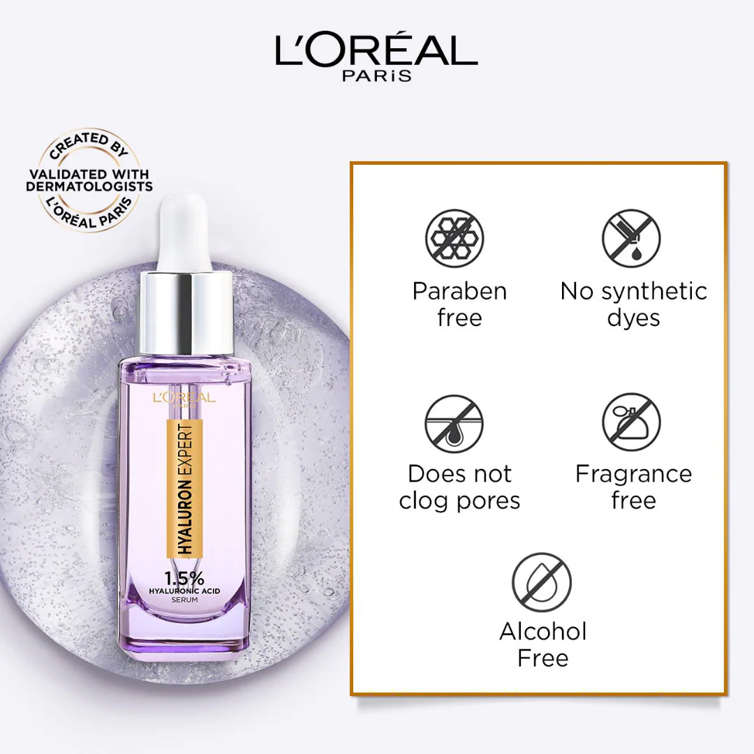 L'Oréal Paris Hyaluron Expert Moisturiser And Anti-Aging Plumping Serum with 1.5% Hyaluronic Acid - Image 8