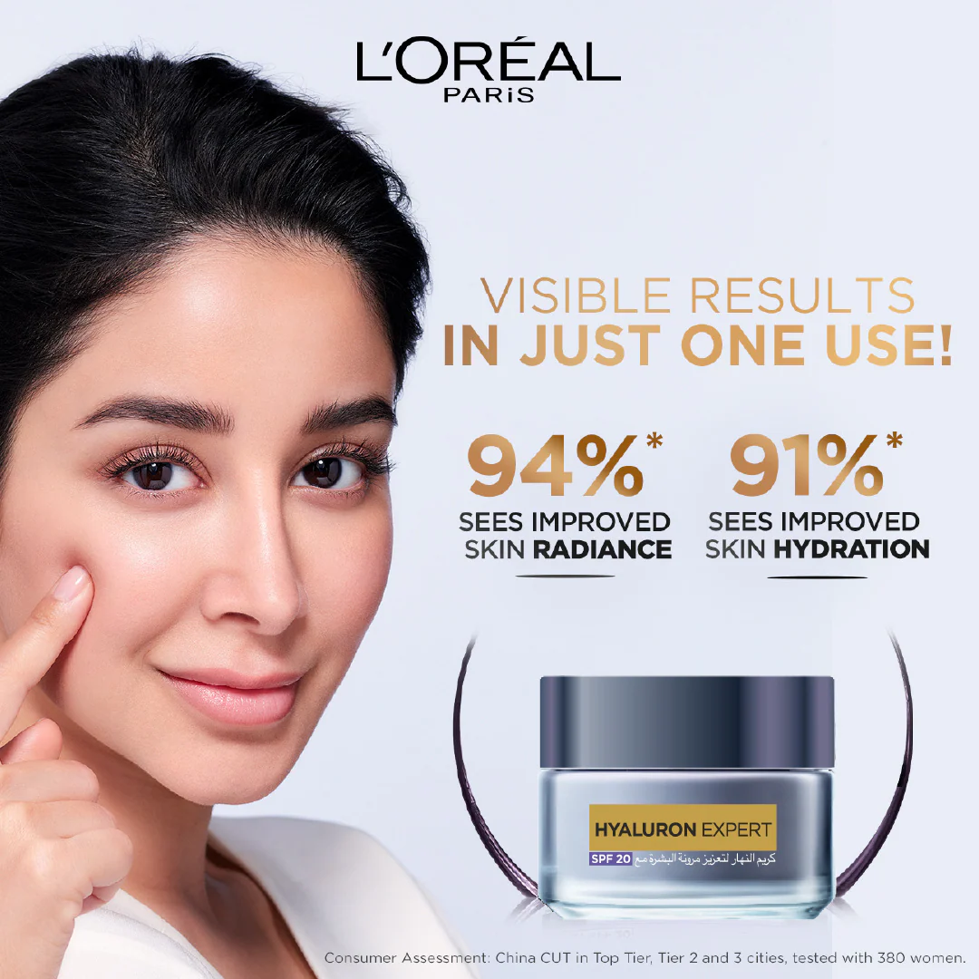 L'Oréal Paris Hyaluron Expert Moisturiser And Plumping Anti-Aging Day Cream With Hyaluronic Acid - Image 4