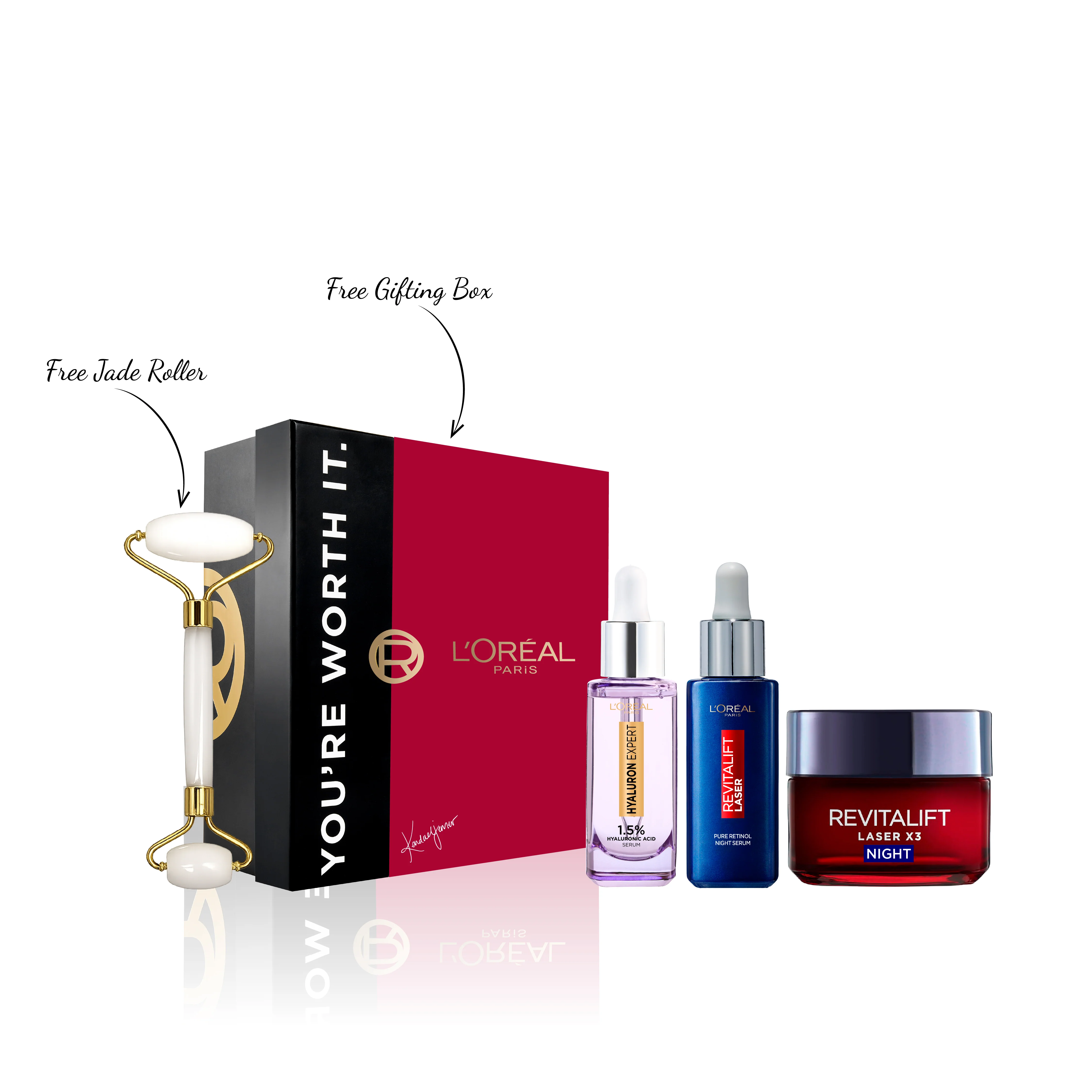 L'Oréal Paris Hyaluron Expert Retinol Routine Bundle + Free Gifts At 15% Off
