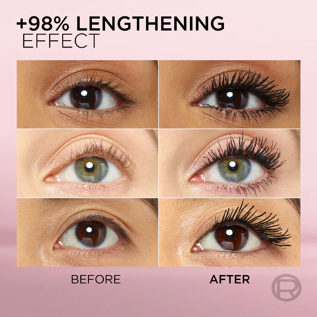 L'Oréal Paris Lash Paradise 24 Hour, Volumizing and Lengthening Black Mascara- Washable - Image 3