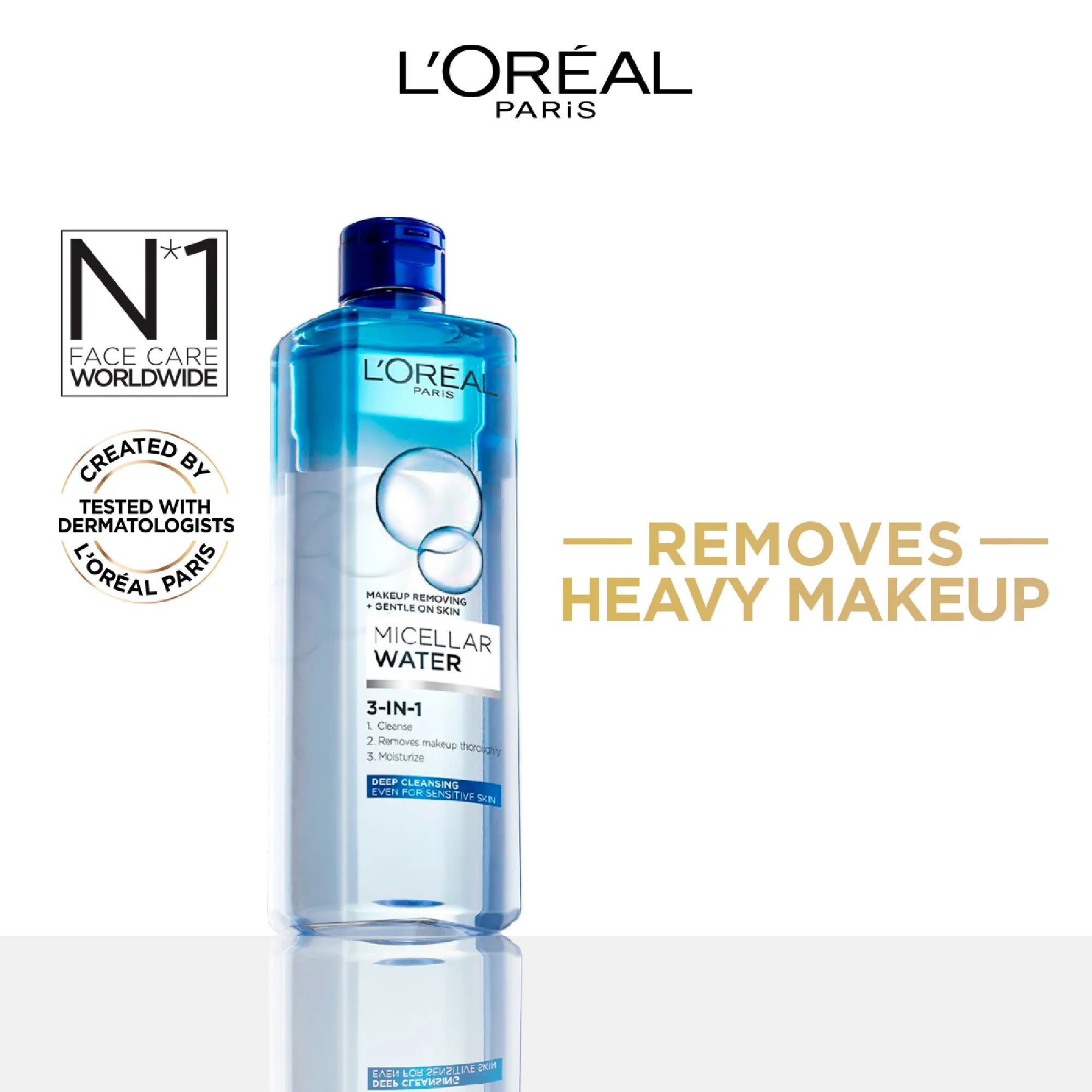 L'Oréal Paris Micellar Bi Phase for Waterproof Makeup & Deep Cleansing 400ml - Image 5