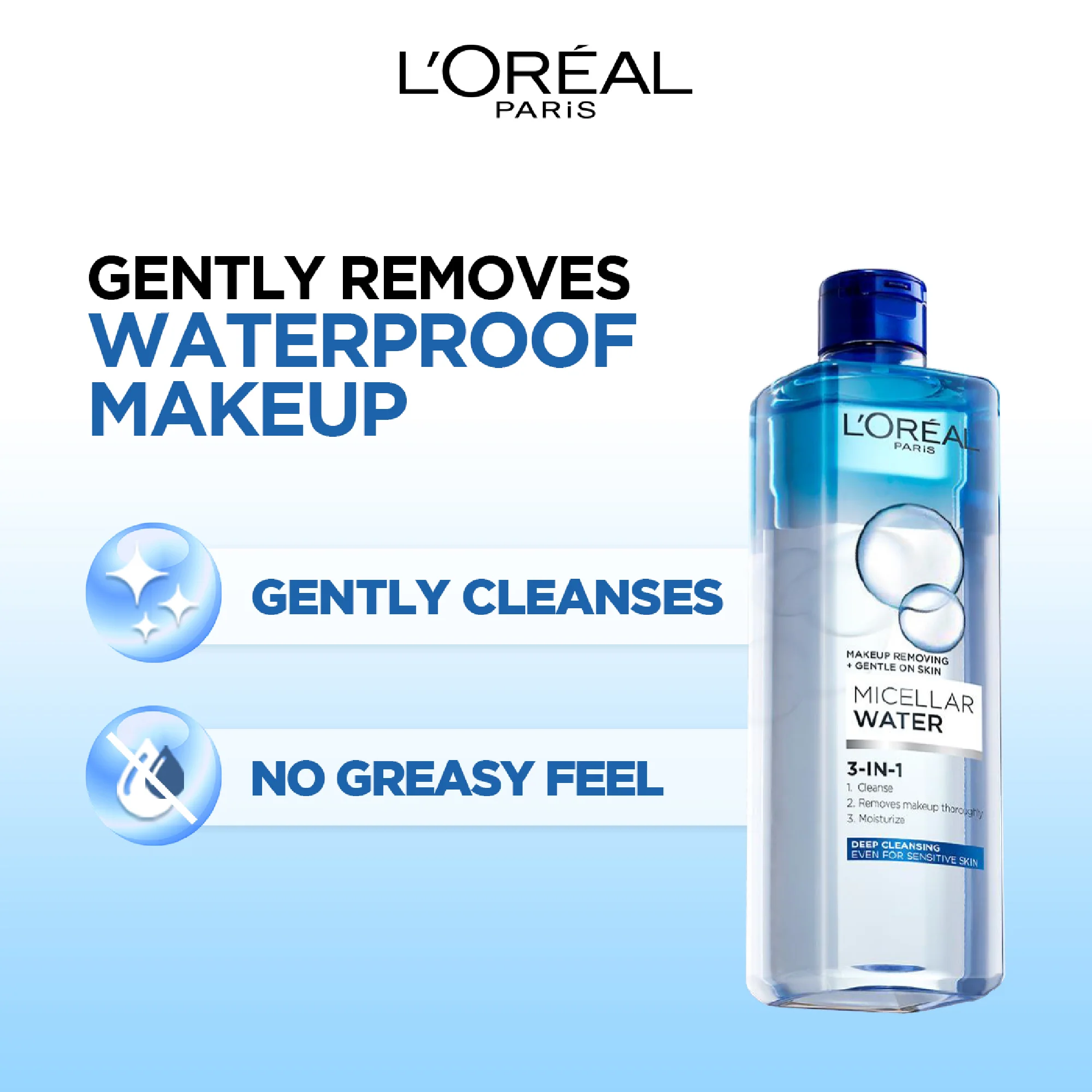 L'Oréal Paris Micellar Bi Phase for Waterproof Makeup & Deep Cleansing 400ml - Image 6