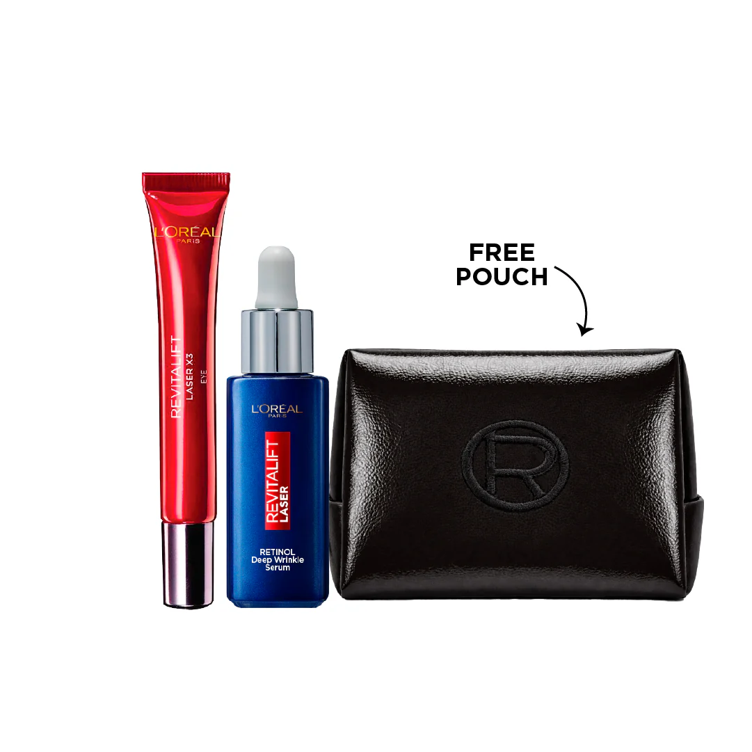 L'Oréal Paris Revitalift Laser Mini Routine Bundle At 25% Off + Free Pouch