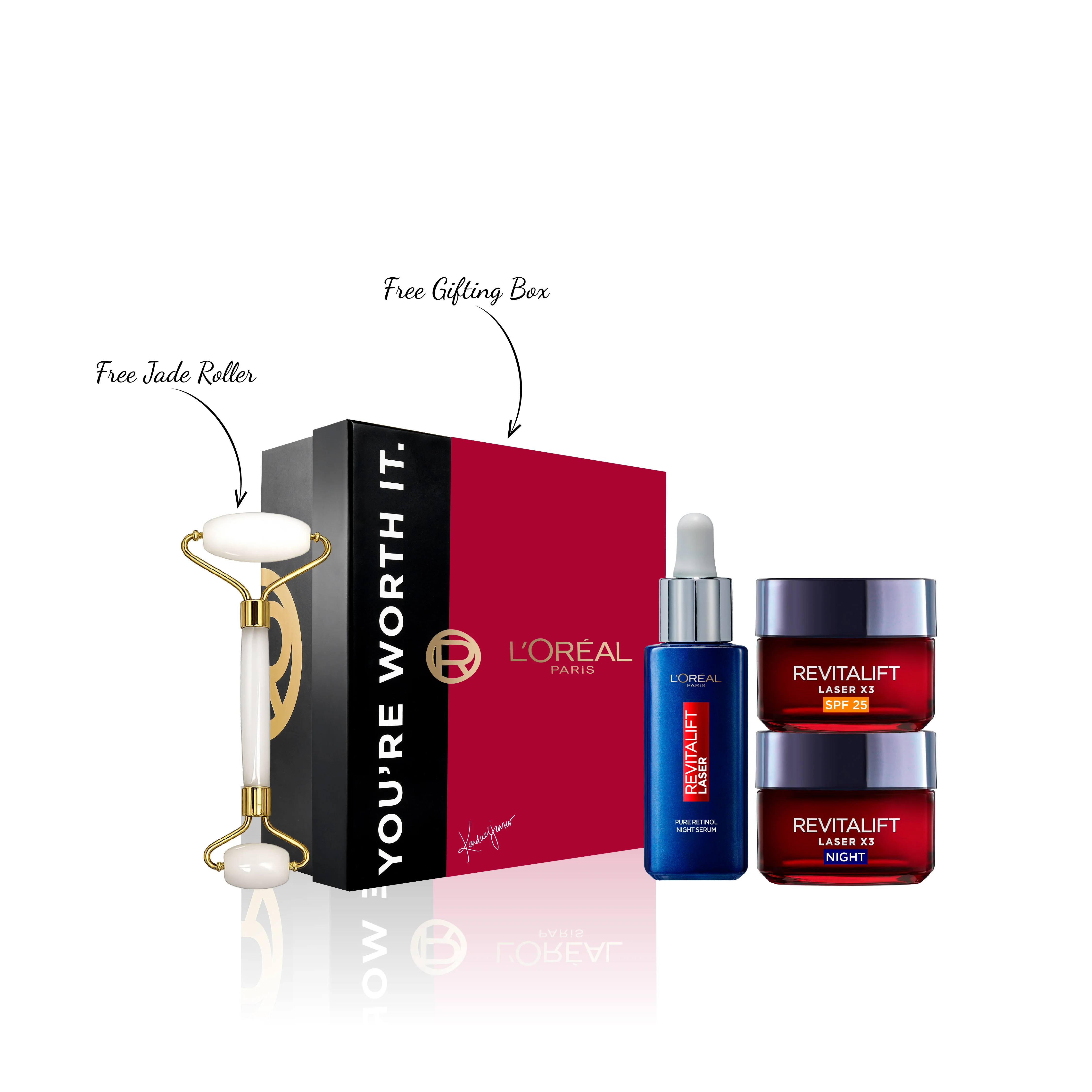 L'Oréal Paris Revitalift Retinol Revitalift Essentials Bundle + Free Gifts At 20% Off