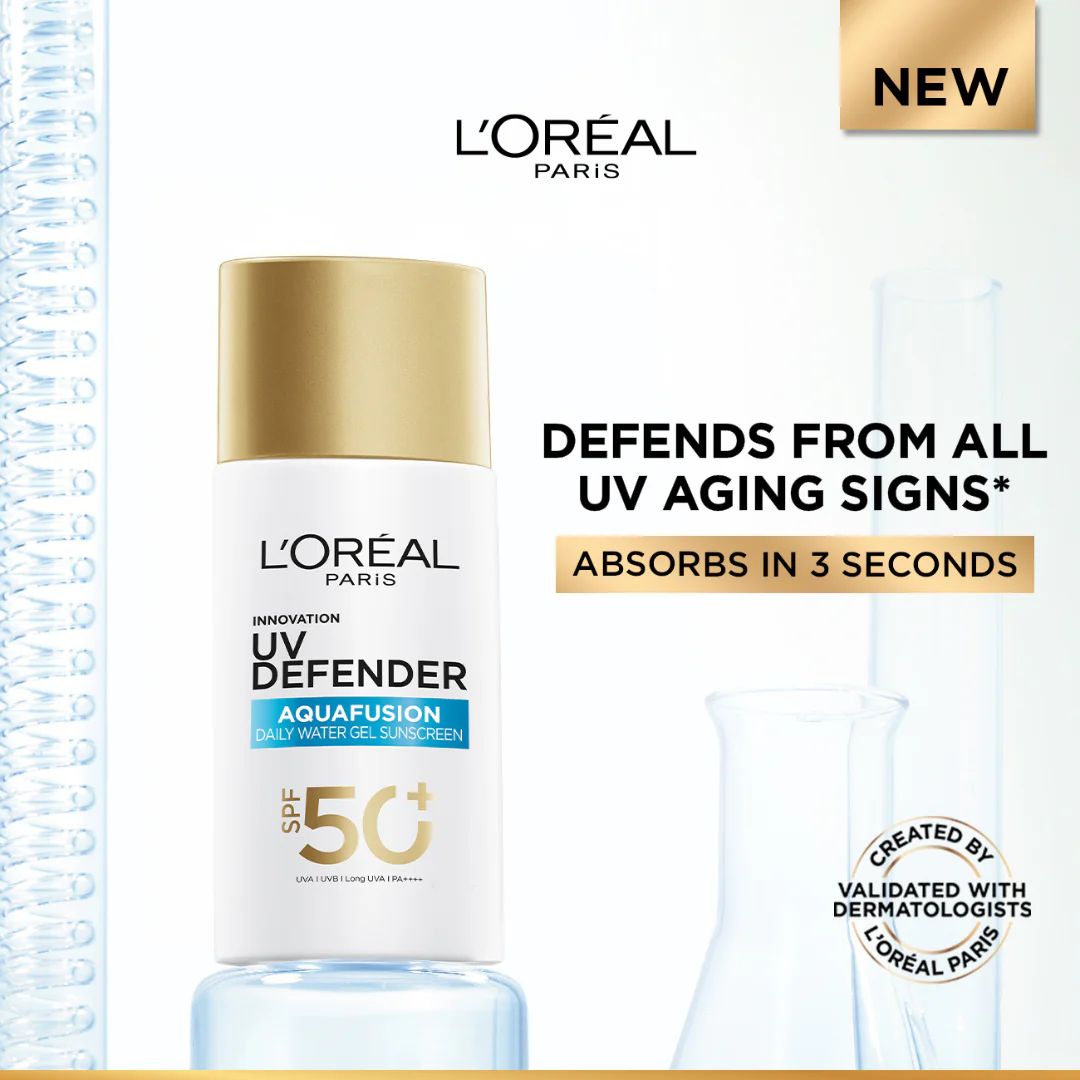 L'Oréal Paris UV Defender Aquafusion Daily Water Gel Sunscreen SPF50+ - Image 3
