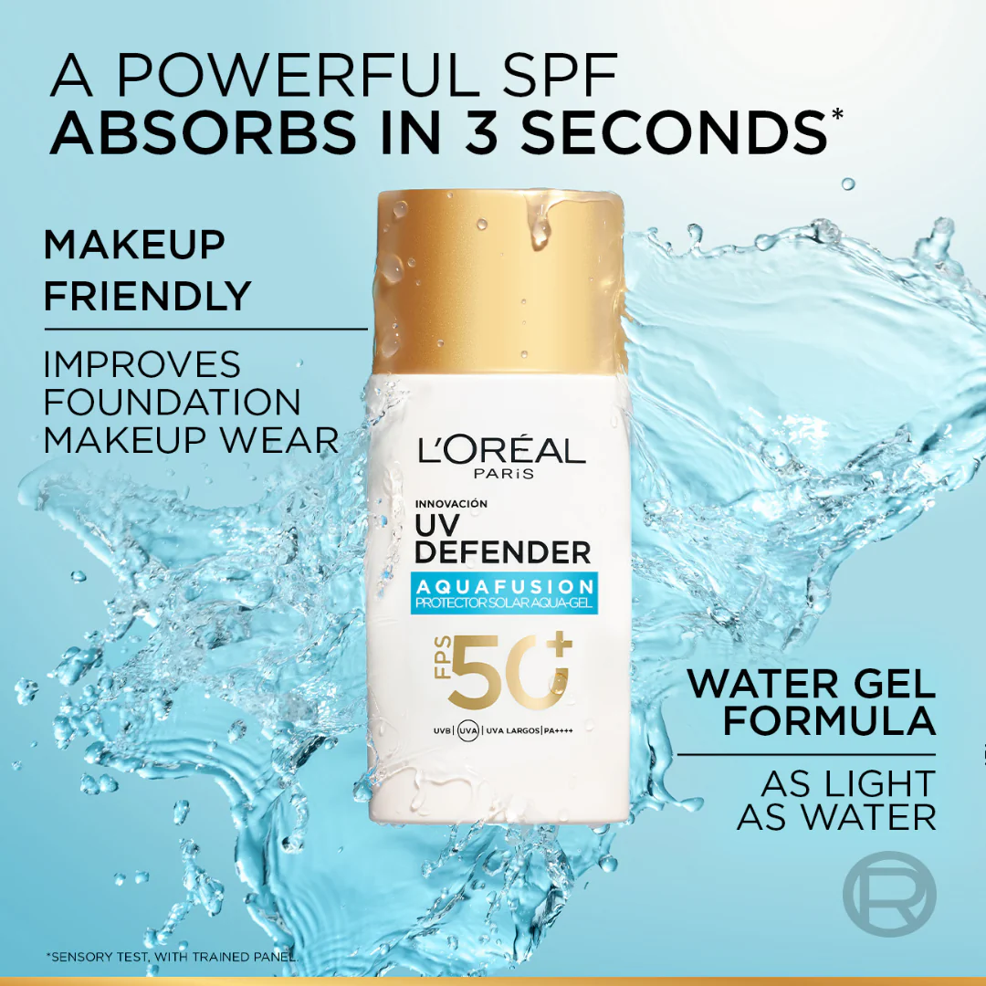 L'Oréal Paris UV Defender Aquafusion Daily Water Gel Sunscreen SPF50+ - Image 4