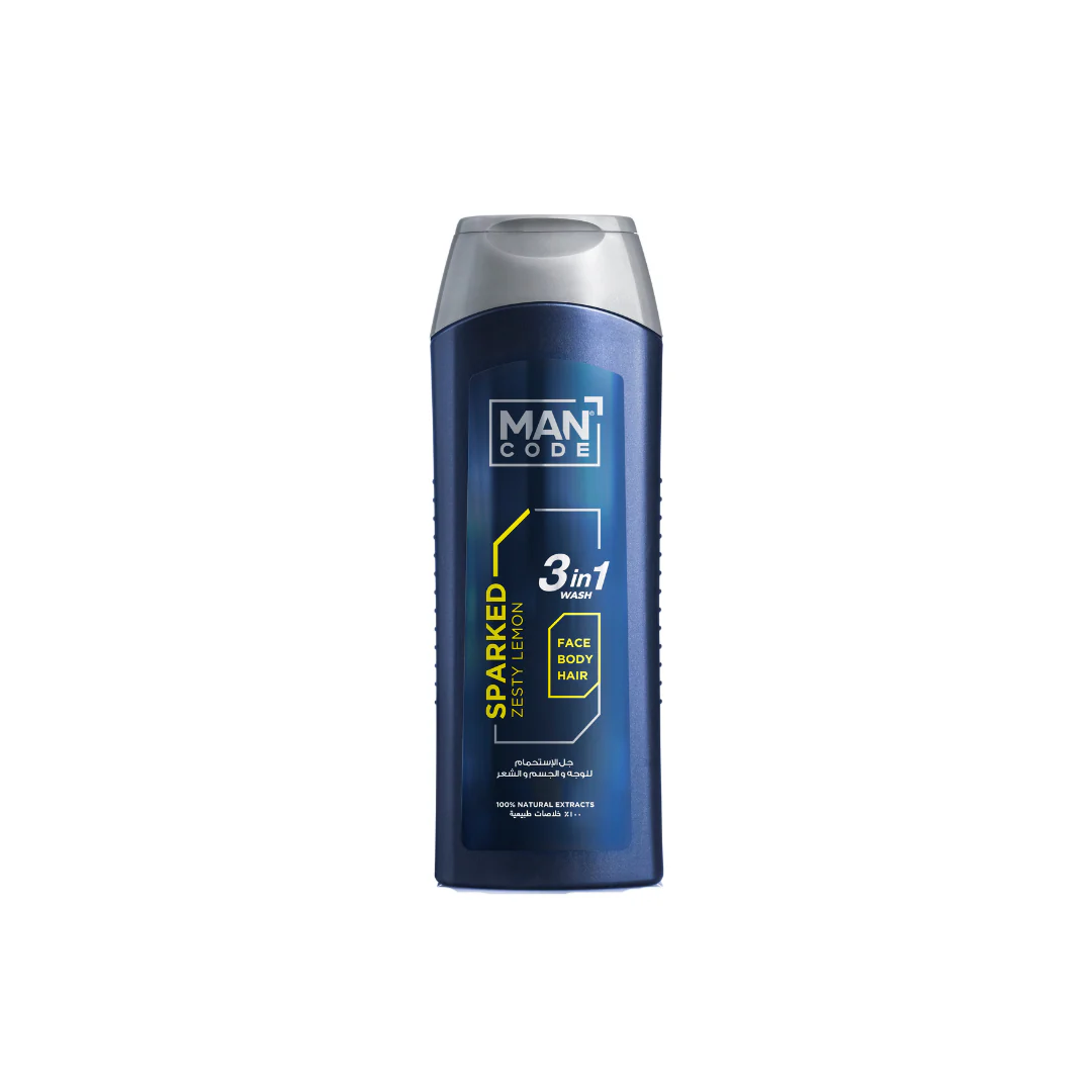 Mancode 3in1 Wash Sparked With Lemone Extracts 400ml
