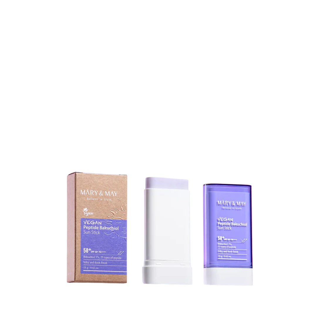 Mary And May Vegan Peptide Bakuchiol Sun Stick SPF50+ PA++++ - Image 2