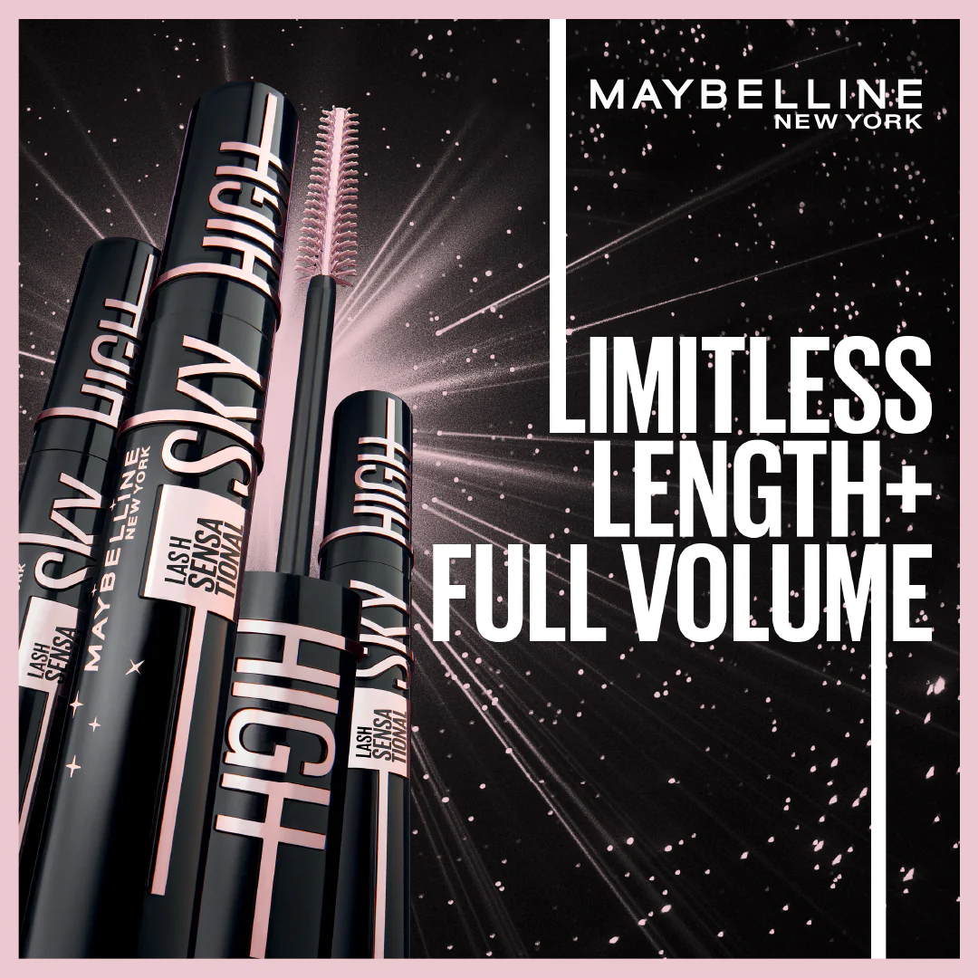 Maybelline Lash Sensational Cosmic Black Sky High Volumizing & Lengthening Intense Black - Image 5