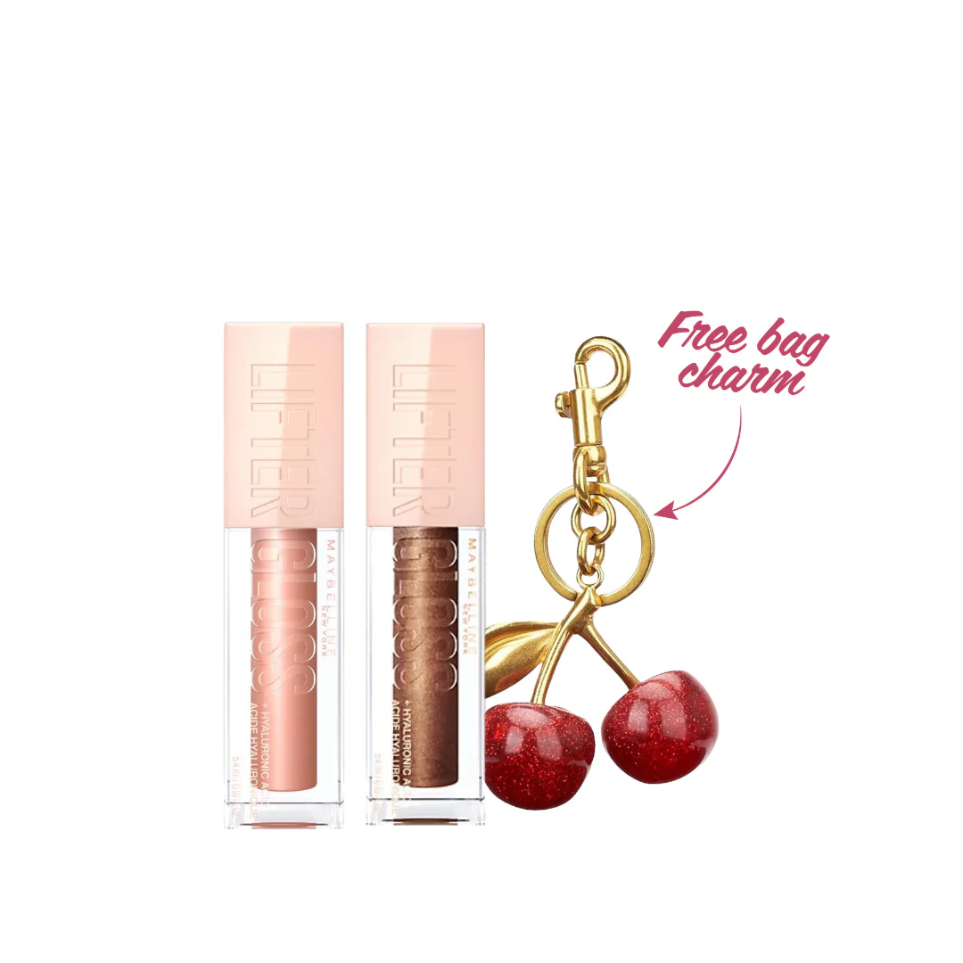 Maybelline New York Lifter Gloss Lip Gloss Duo Bundle + Free Keychain At 25% Off