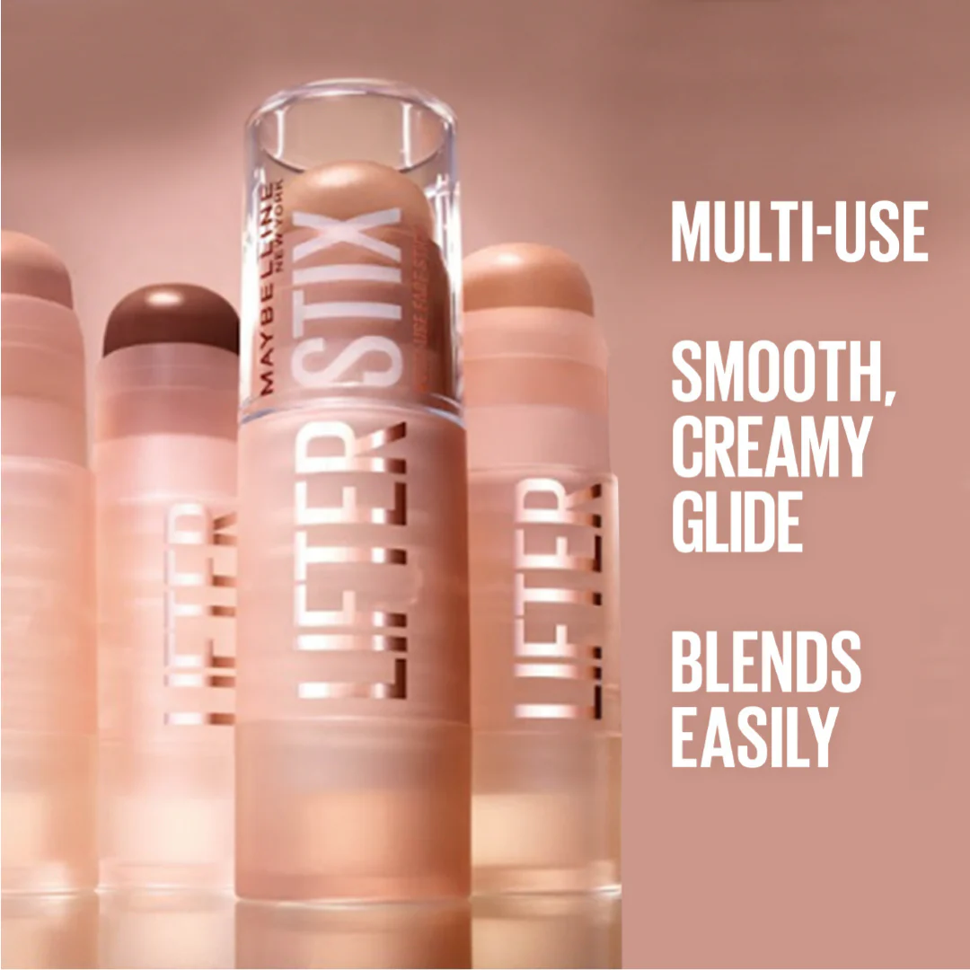 Maybelline New York Lifter Stix Multi-Use Face Stick Contour, Bronzer, Concealer and Foundation Stick, All-In-One Creamy Face Makeup - Image 3