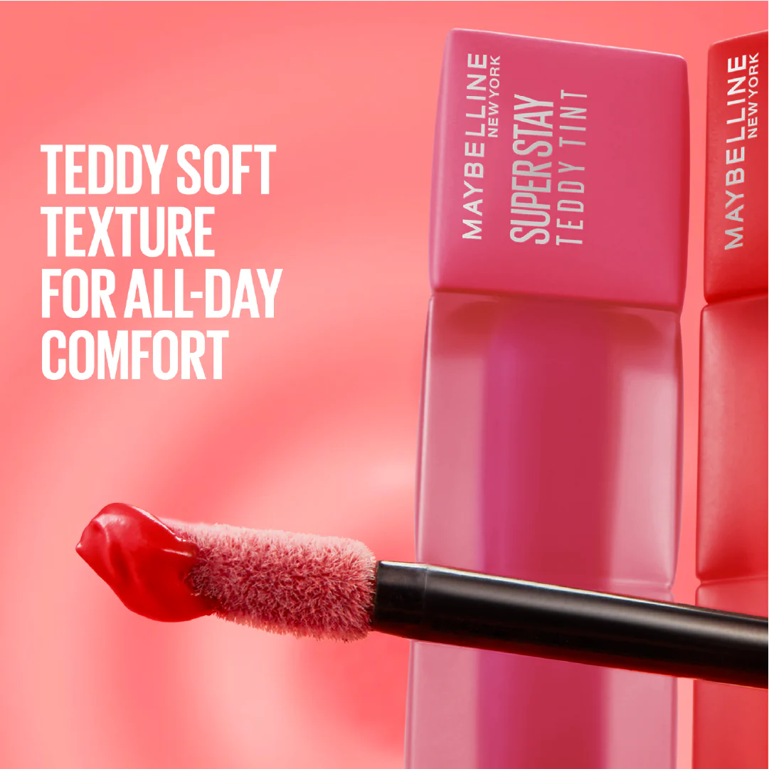 Maybelline Super Stay Teddy Tint Soft Blurred Matte Lip Tint | 12h Longwear, Transfer proof - Image 10
