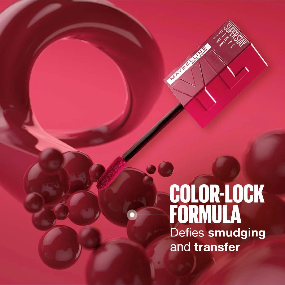 Maybelline New York Super Stay Vinyl Ink Long lasting 16 Hour Wear, No Budge, Instant Shine Lipstick - Image 2