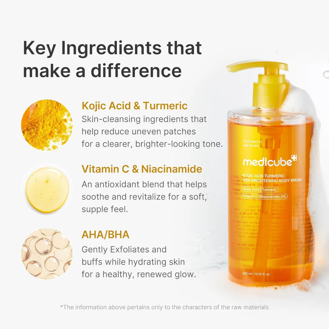 Medicube Kojic Acid Turmeric Vita Brightening Body Wash - Image 4