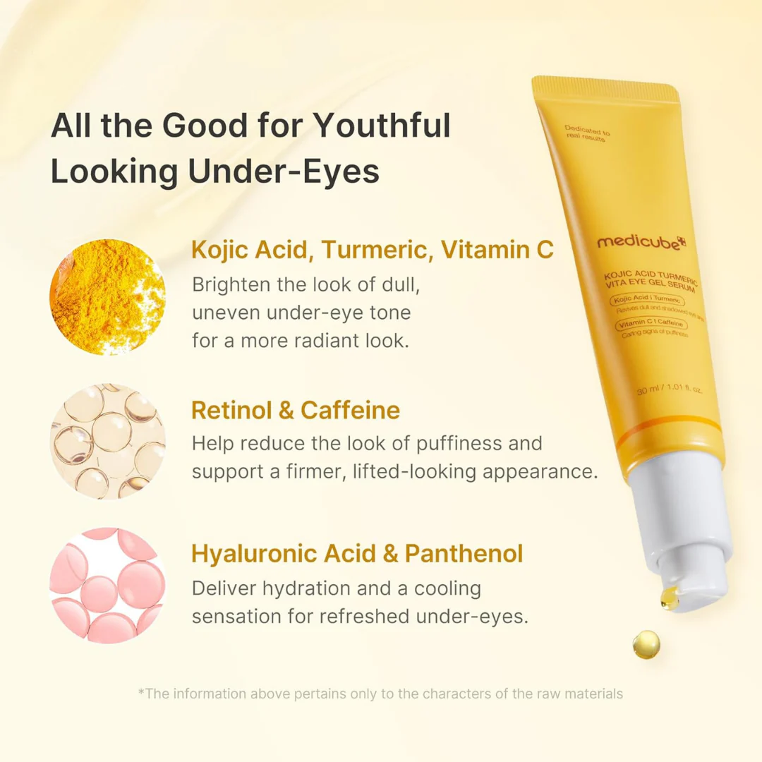 Medicube Kojic Acid Turmeric Vita Eye Gel Serum - Image 4