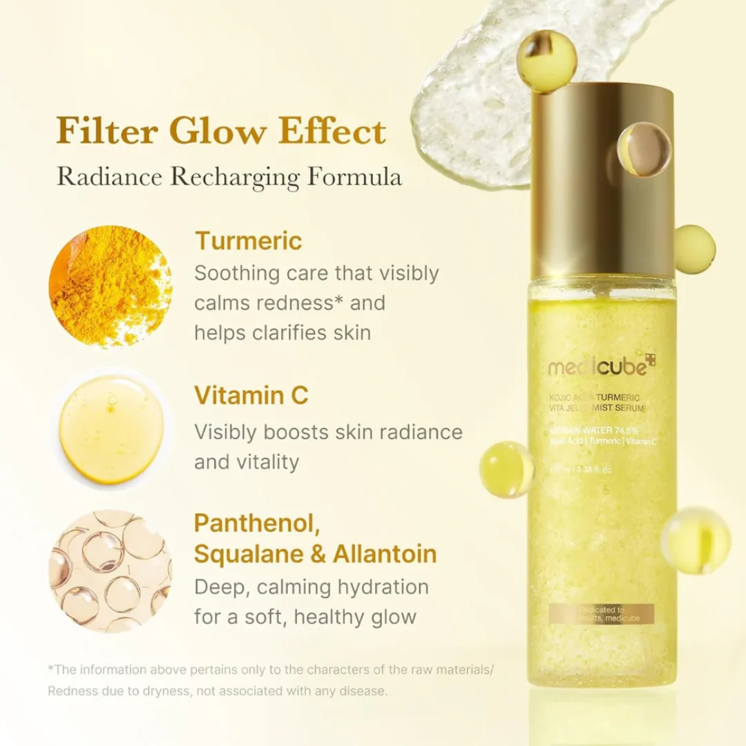 Medicube Kojic Acid Turmeric Vita Jelly Mist Serum - Image 2