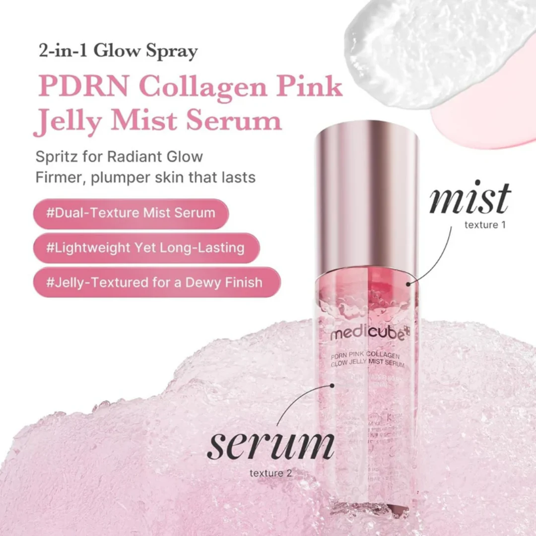 Medicube PDRN Pink Collagen Glow Jelly Mist Serum - Image 2