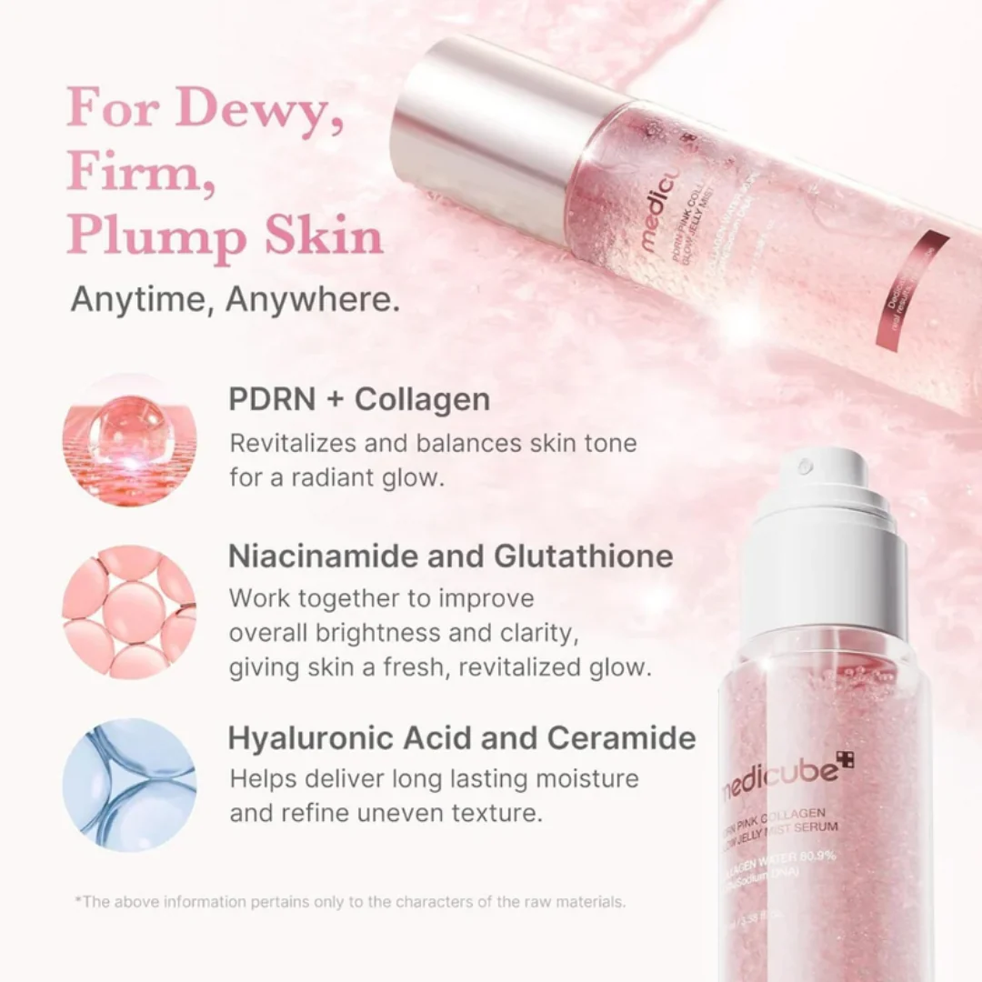 Medicube PDRN Pink Collagen Glow Jelly Mist Serum - Image 3