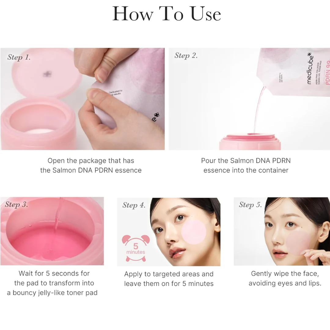 Medicube PDRN Pink Collagen Toning Gel Toner Pad - Image 8
