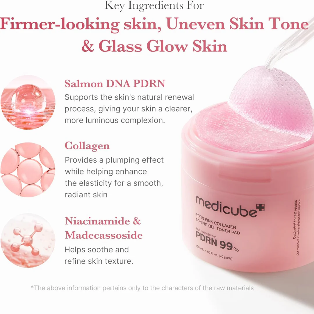 Medicube PDRN Pink Collagen Toning Gel Toner Pad - Image 9